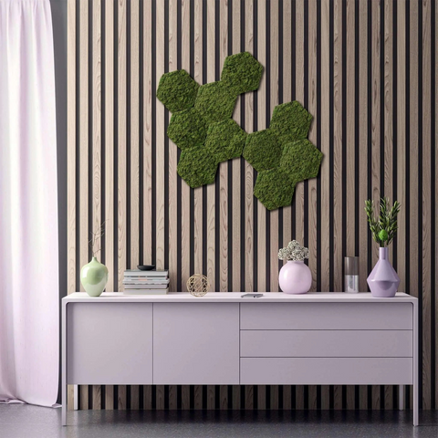 Huldra Hexagon Groen Mos - Wandtegel - 21X24Cm