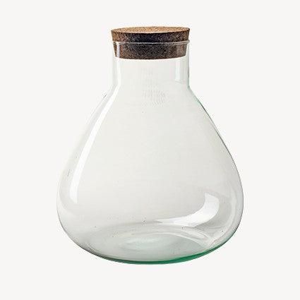 Vaas | Pyramide Met Kurk| Terrarium | Glas | ↑35Cm -Ø30Cm